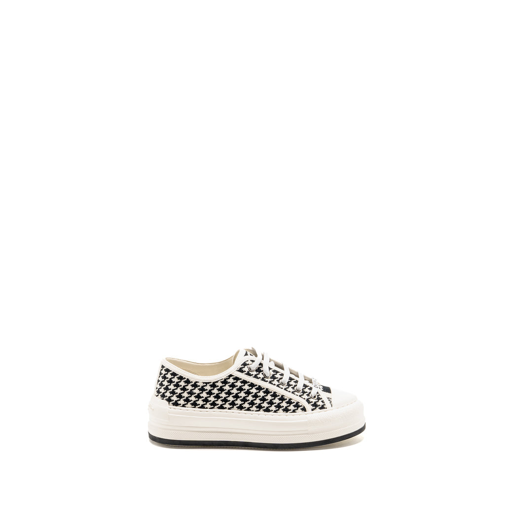 DIOR WALK'N'DIOR PLATFORM SNEAKER HOUNDSTOOTH WHITE / BLACK