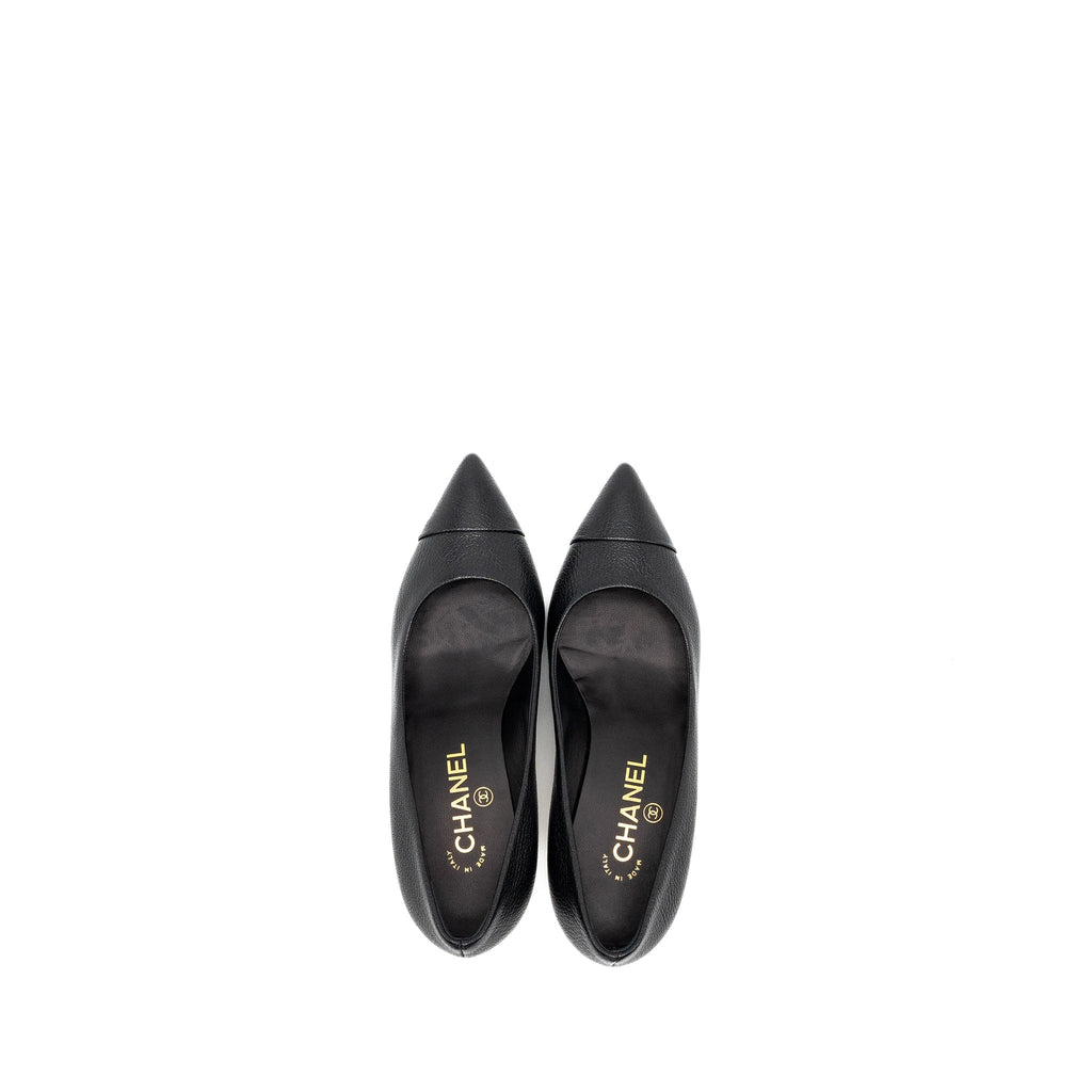 CHANEL HEELS LEATHER BLACK
