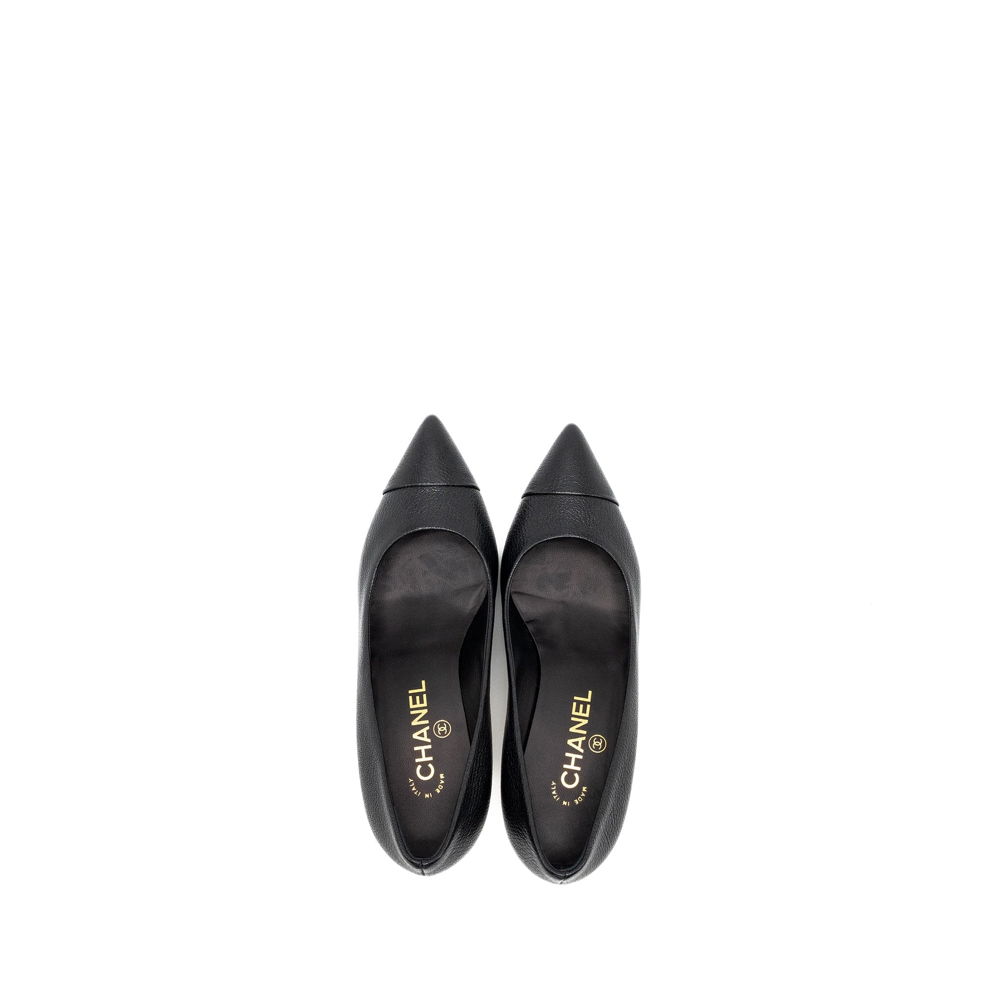 CHANEL HEELS LEATHER BLACK