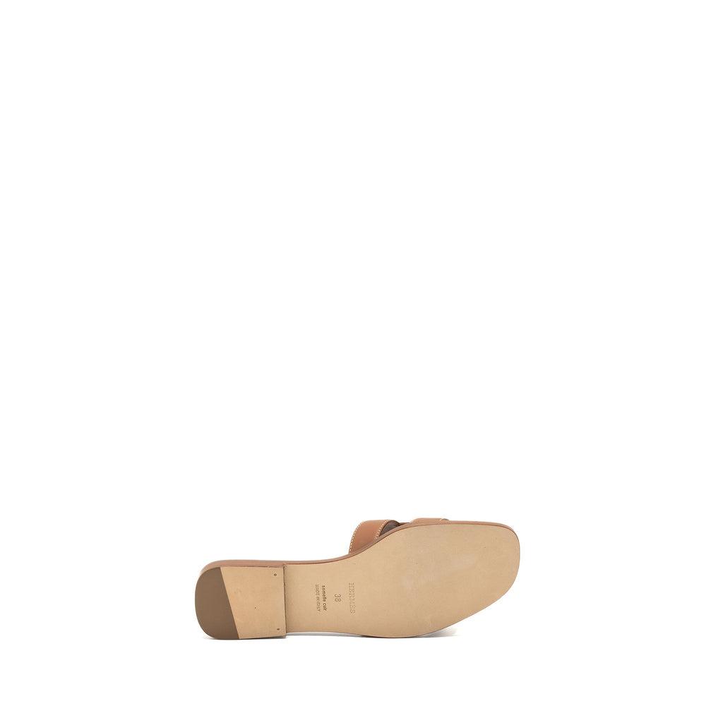 HERMES ORAN SANDALS CALFSKIN GOLD