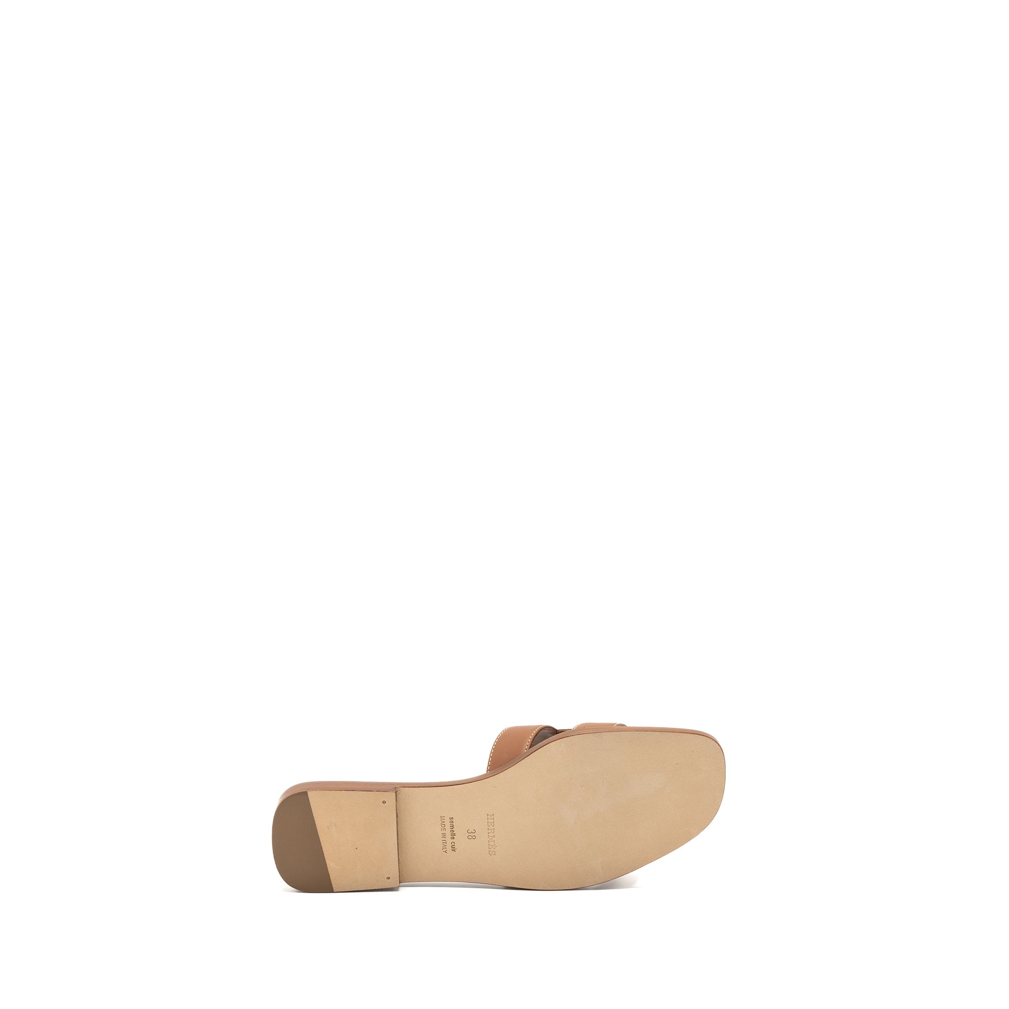 HERMES ORAN SANDALS CALFSKIN GOLD