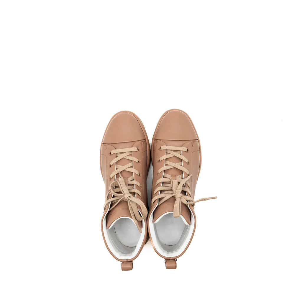 HERMES FEMME HAPPINESS SNEAKER LEATHER ROSE PERLE
