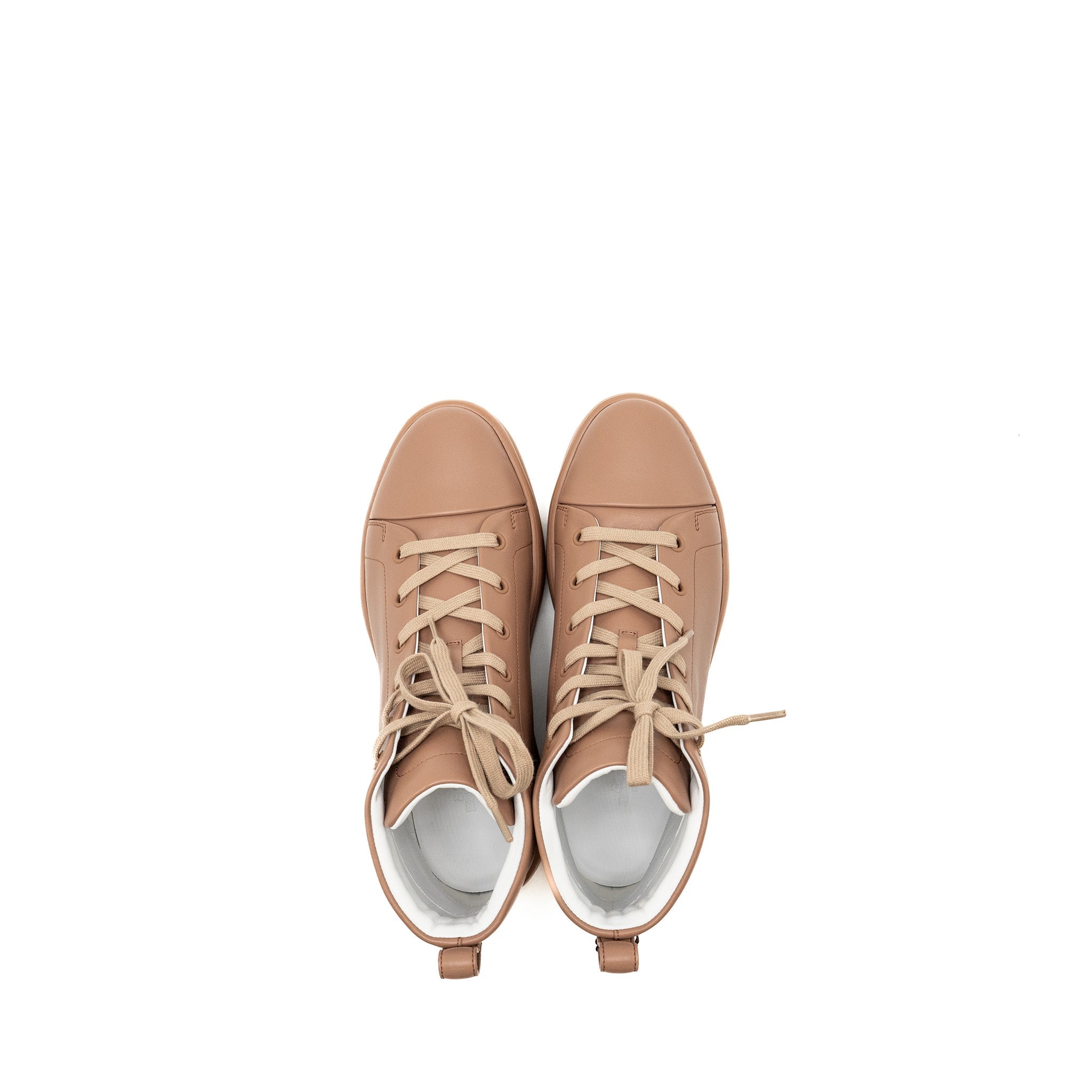 HERMES FEMME HAPPINESS SNEAKER LEATHER ROSE PERLE