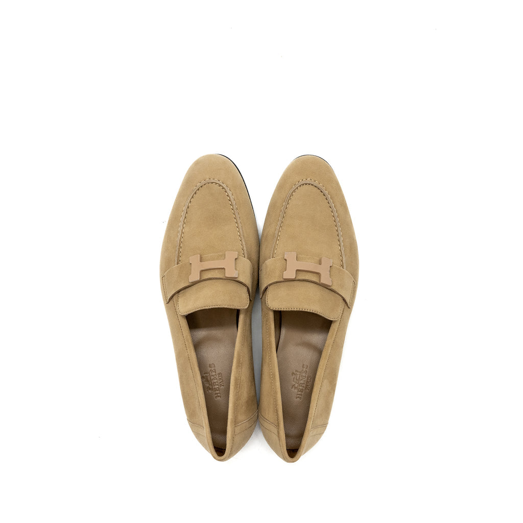 HERMES MOCASSIN FEMME PARIS LOAFER CHEVRE VELOUR