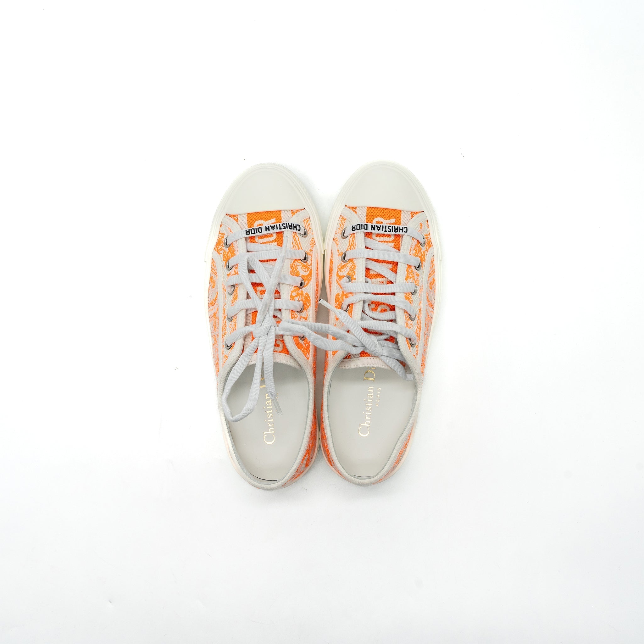DIOR WALK N DIOR SNEAKER WHITE/ORANGE