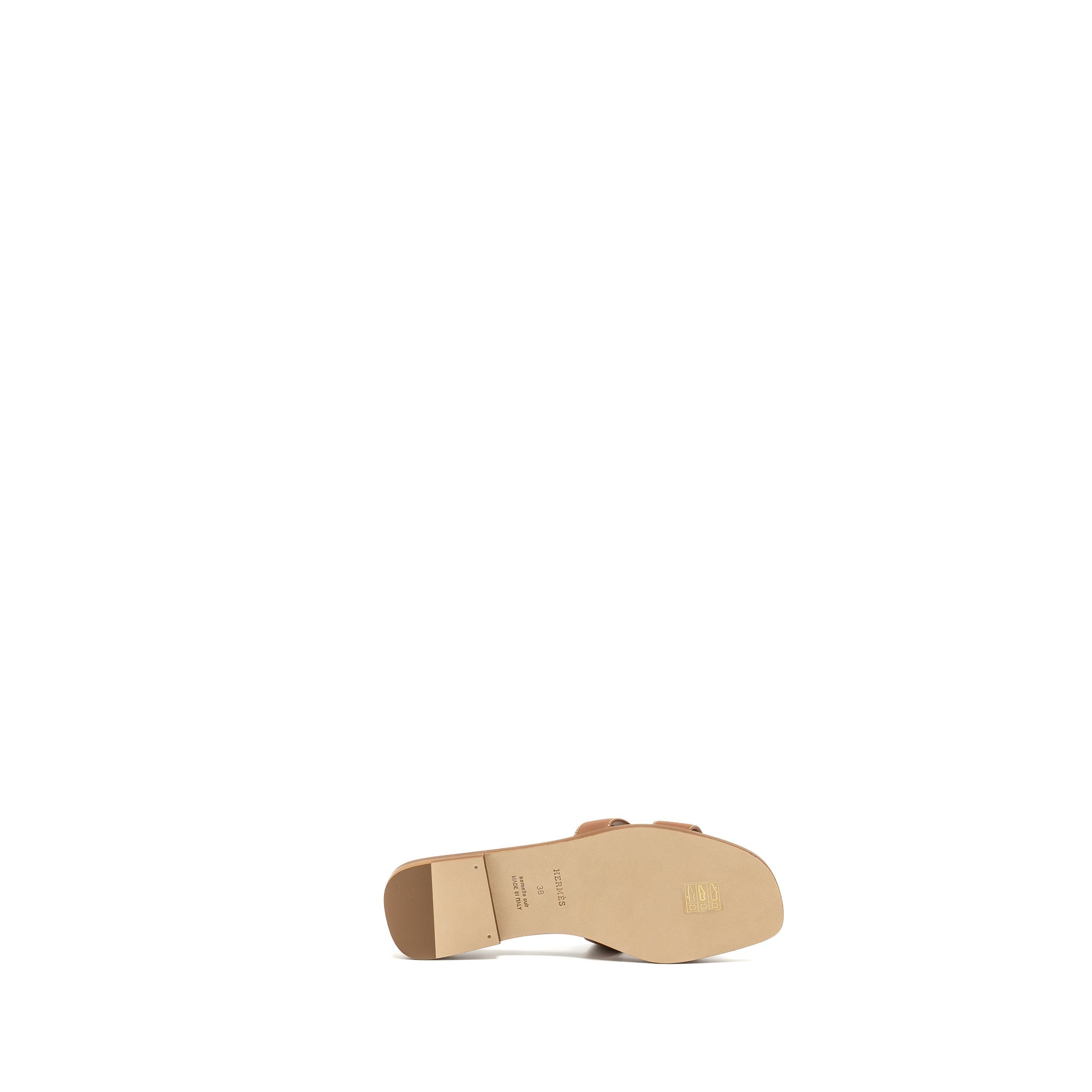 HERMES ORAN SANDALS CALFSKIN GOLD