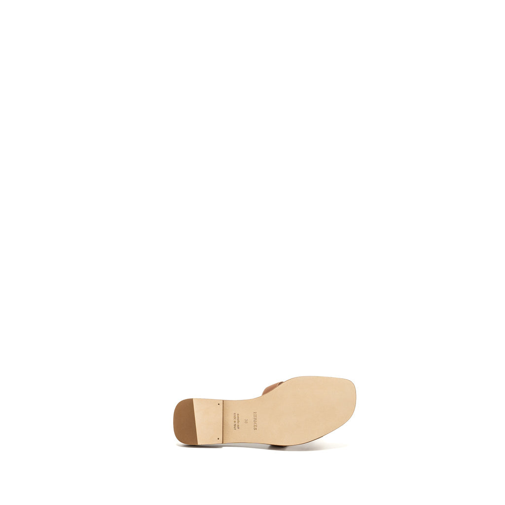 HERMES ORAN SANDALS CALFSKIN GOLD