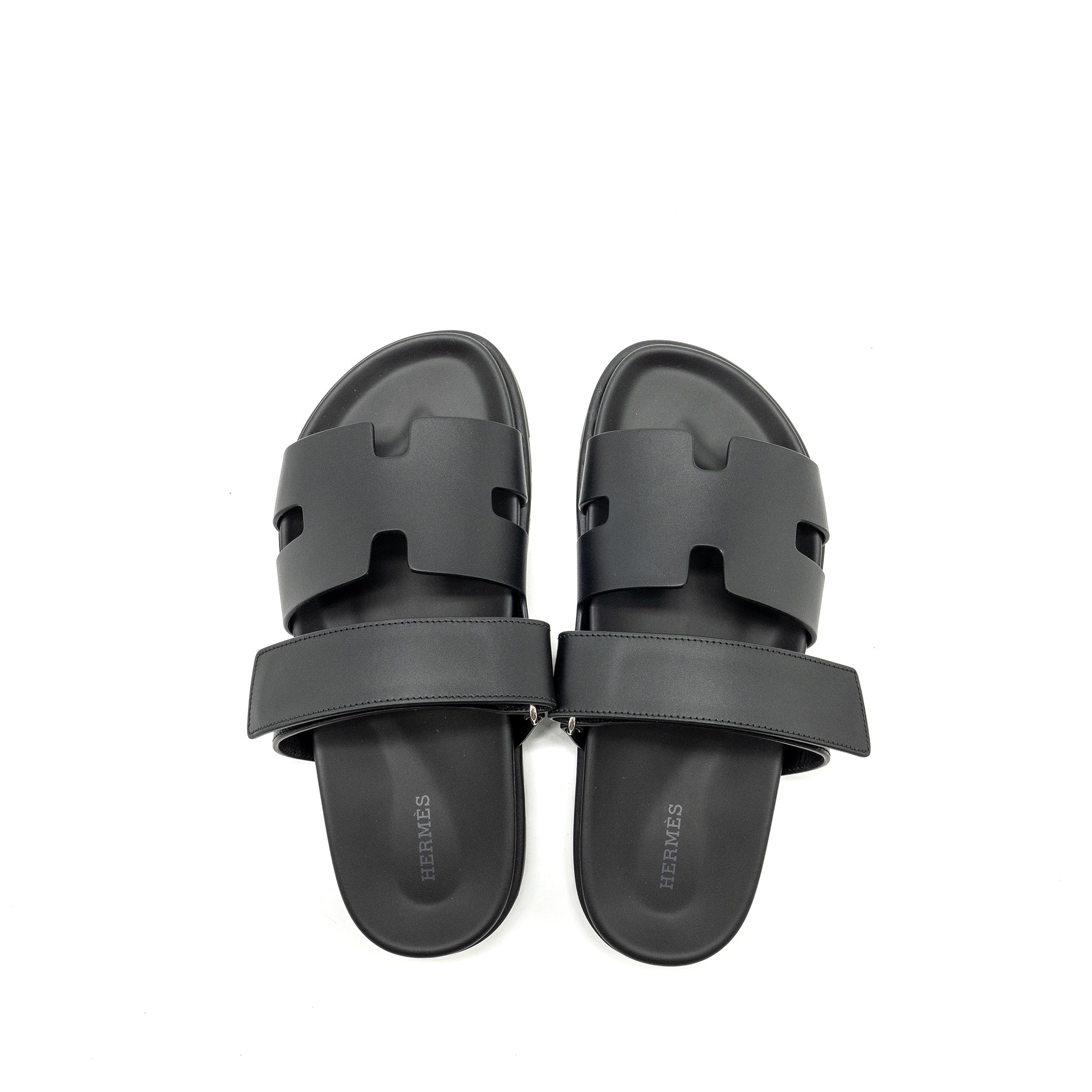 HERMES HOMME CHYPRE SANDALS BLACK