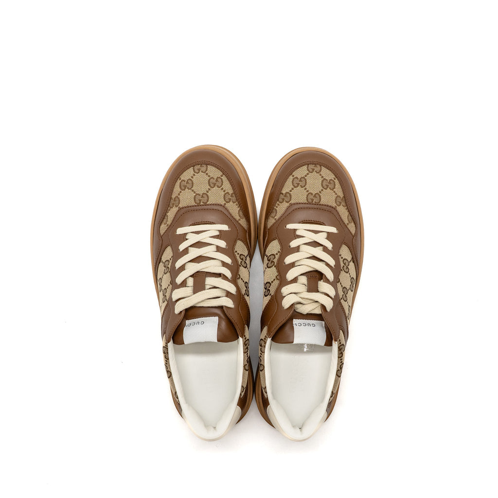 GUCCI SNEAKER GG SUPREME CANVAS/LEATHER BROWN