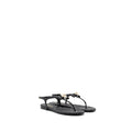 CHANEL CAMELLIA LEATHER SANDALS BLACK LGHW