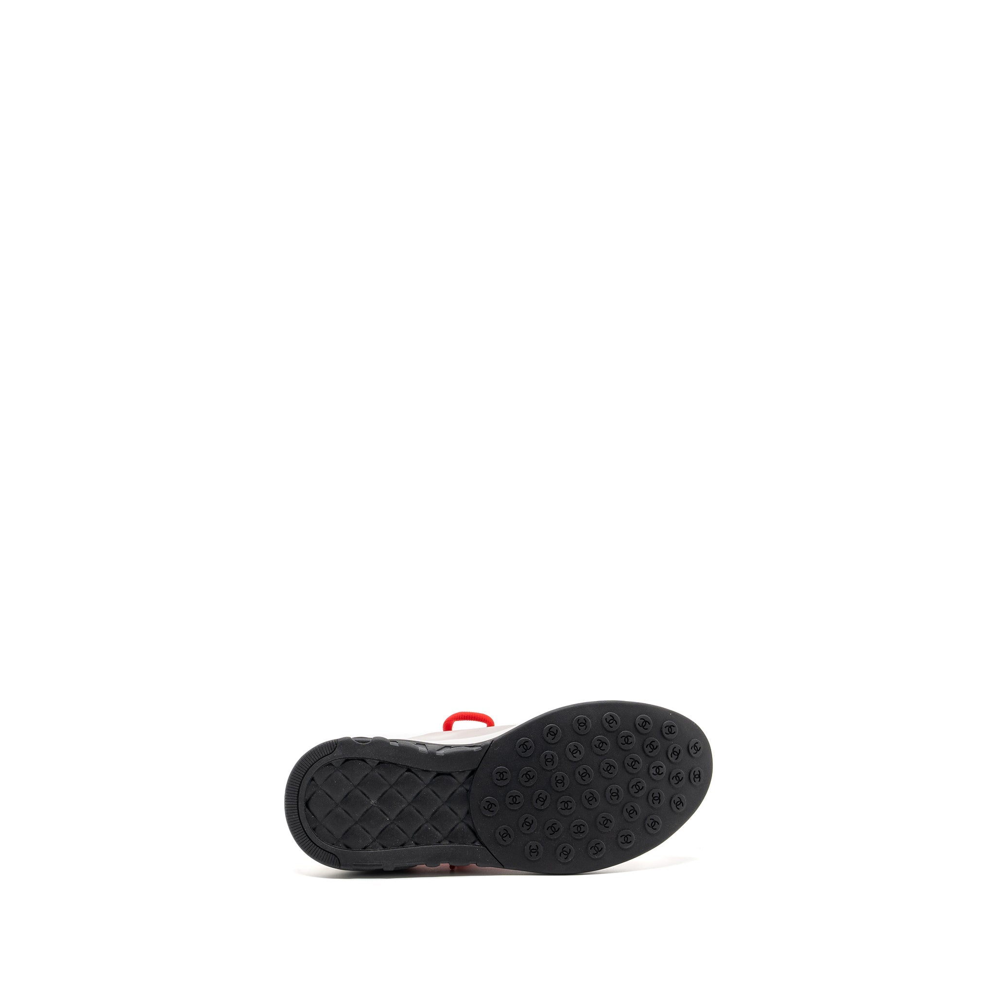 CHANEL CC LOGO SNEAKERS RED/ WHITE/ BLACK