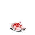 CHANEL CC LOGO SNEAKERS RED/ WHITE/ BLACK