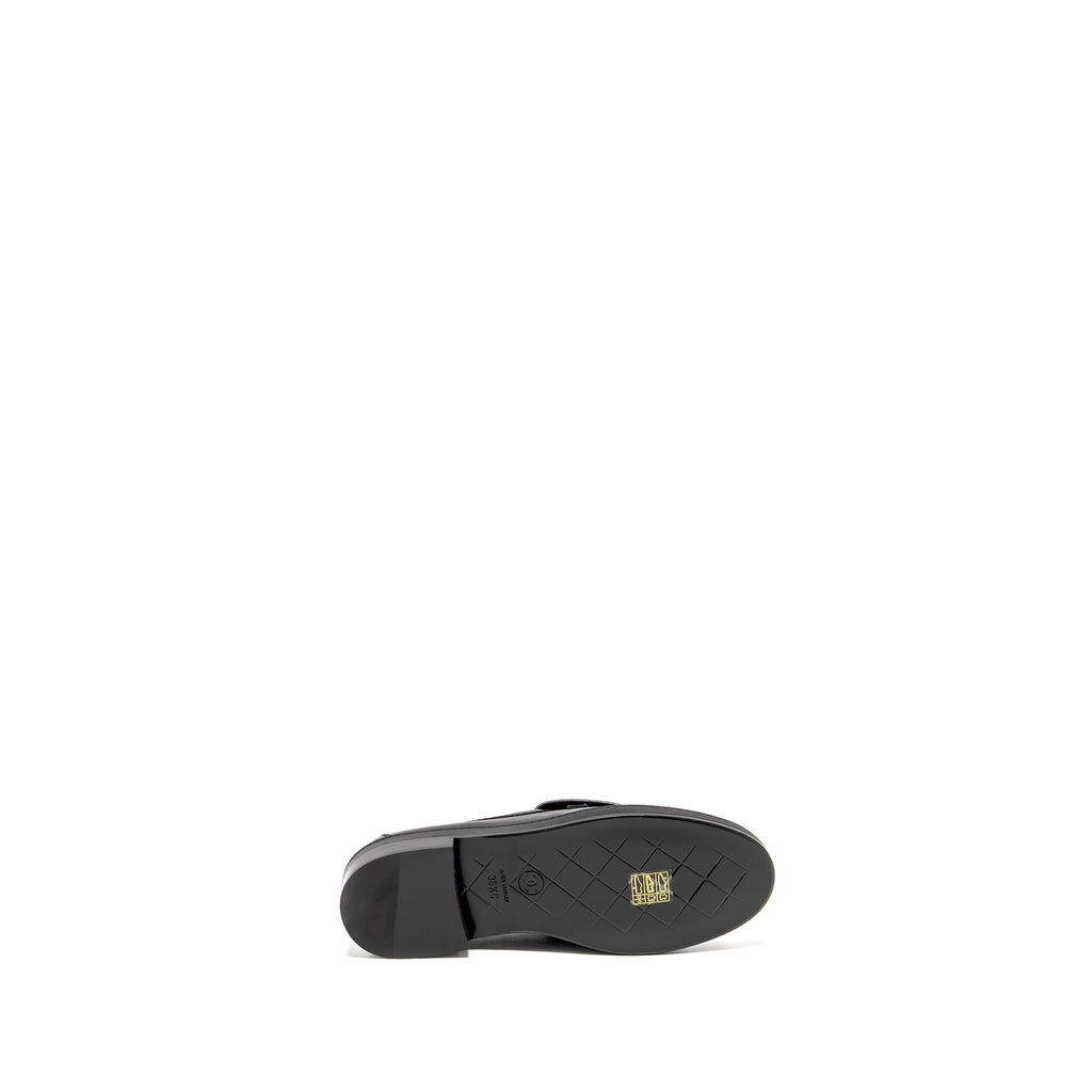 CHANEL CC TURNLOCK LOAFER QUILTED LEATHER BLACK LGHW