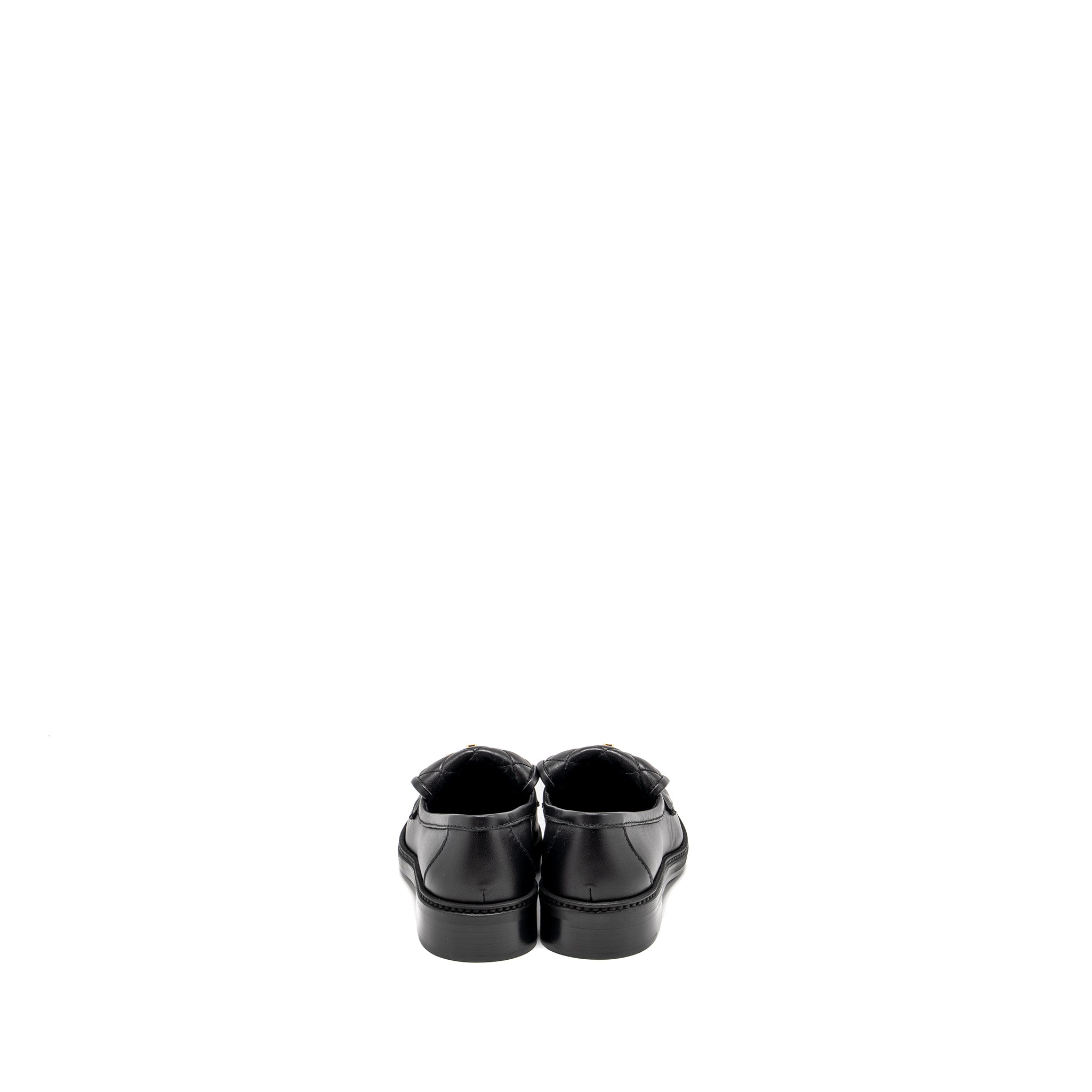 CHANEL CC TURNLOCK LOAFER QUILTED LEATHER BLACK LGHW