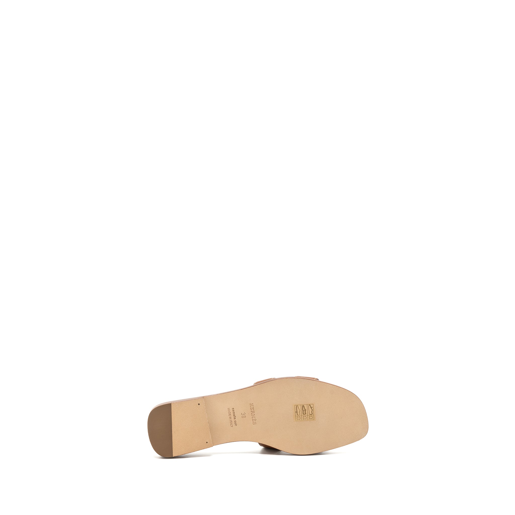 HERMES ORAN SANDALS CALFSKIN GOLD