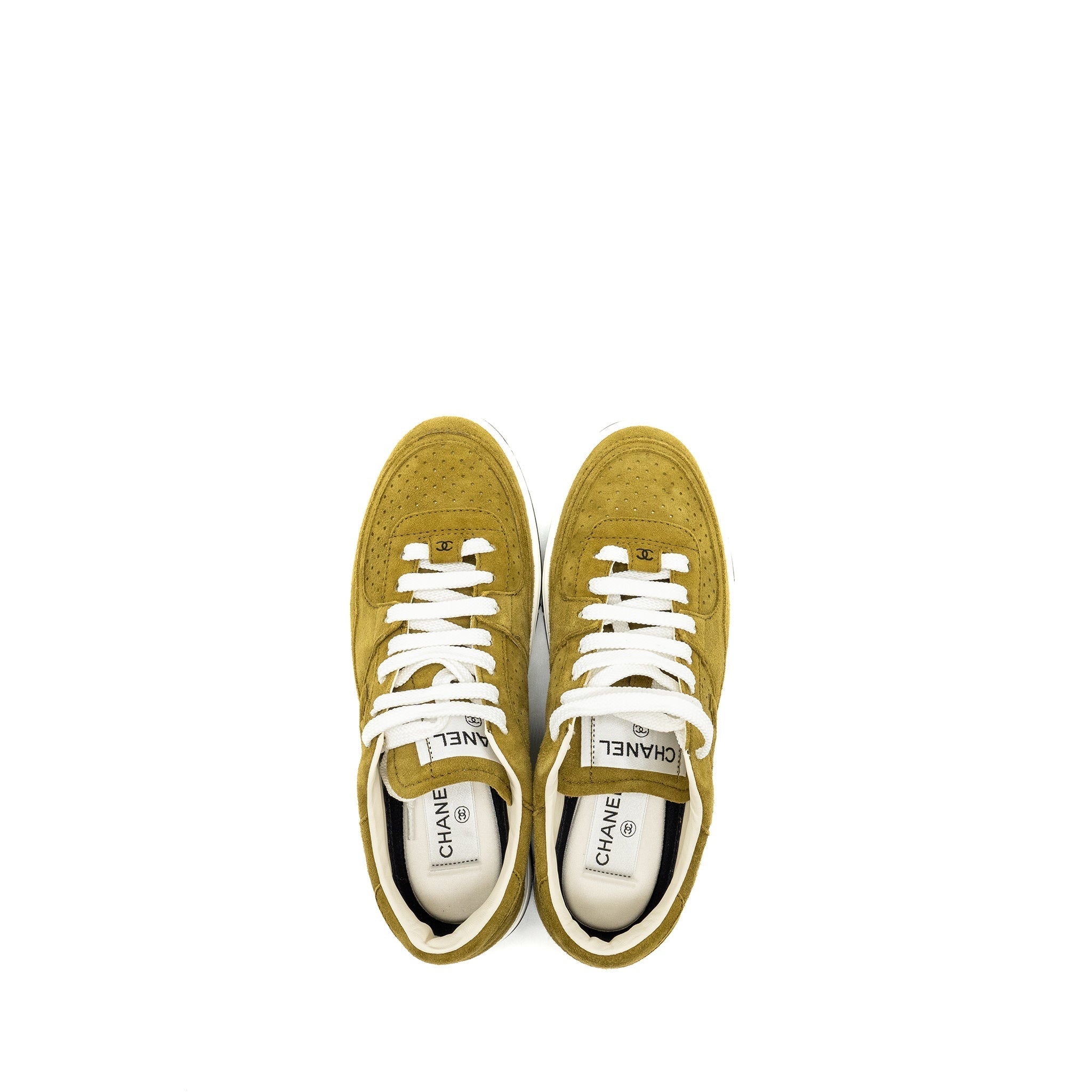 CHANEL 23A SNEAKERS SUEDE GREEN