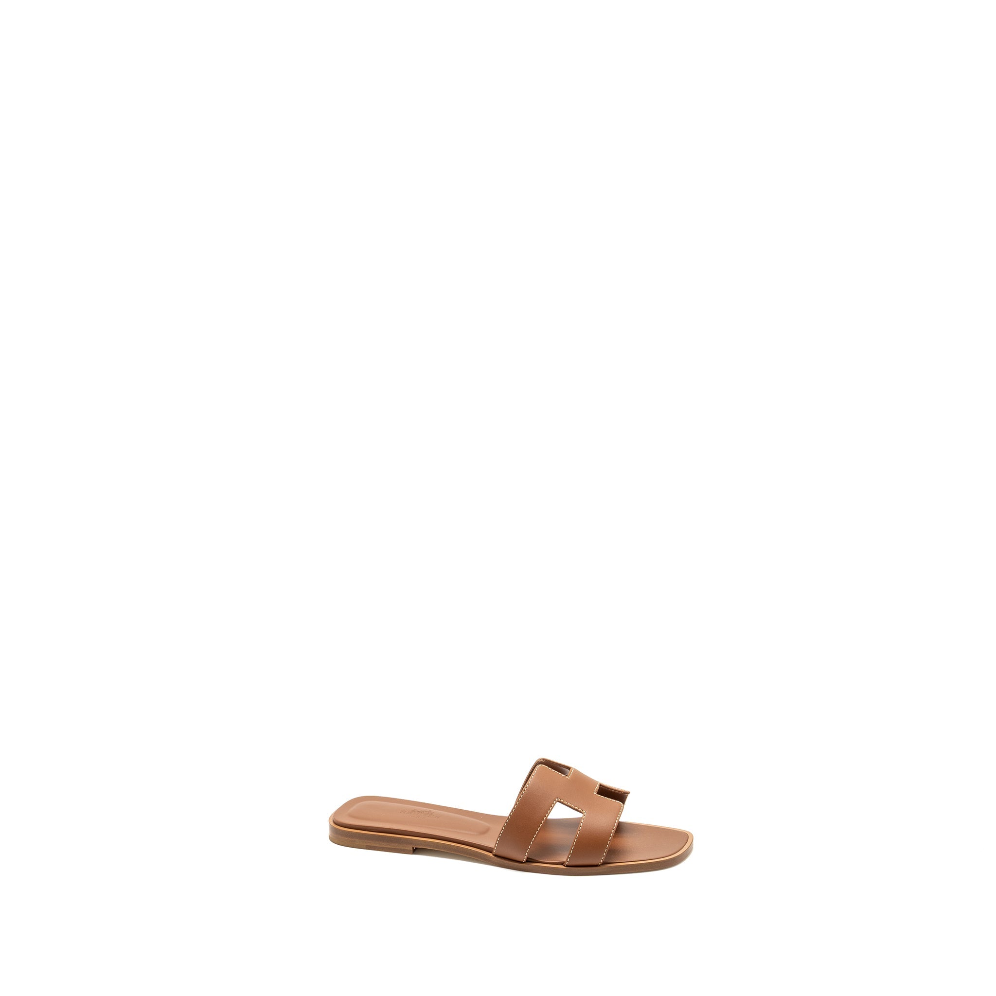 HERMES ORAN SANDALS CALFSKIN GOLD