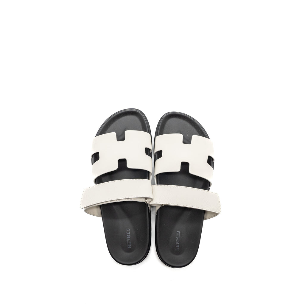 HERMES CHYPRE SANDALS EPSOM BEIGE GLAISE
