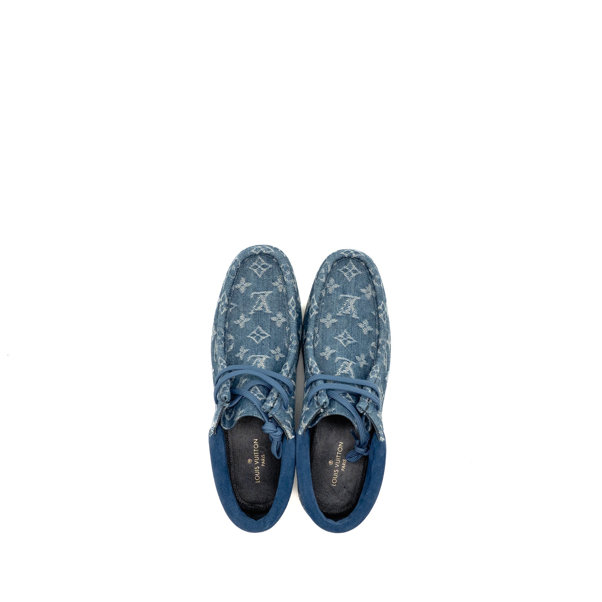 LOUIS VUITTON MODS ANKLE BOOTS DENIM BLUE/WHITE
