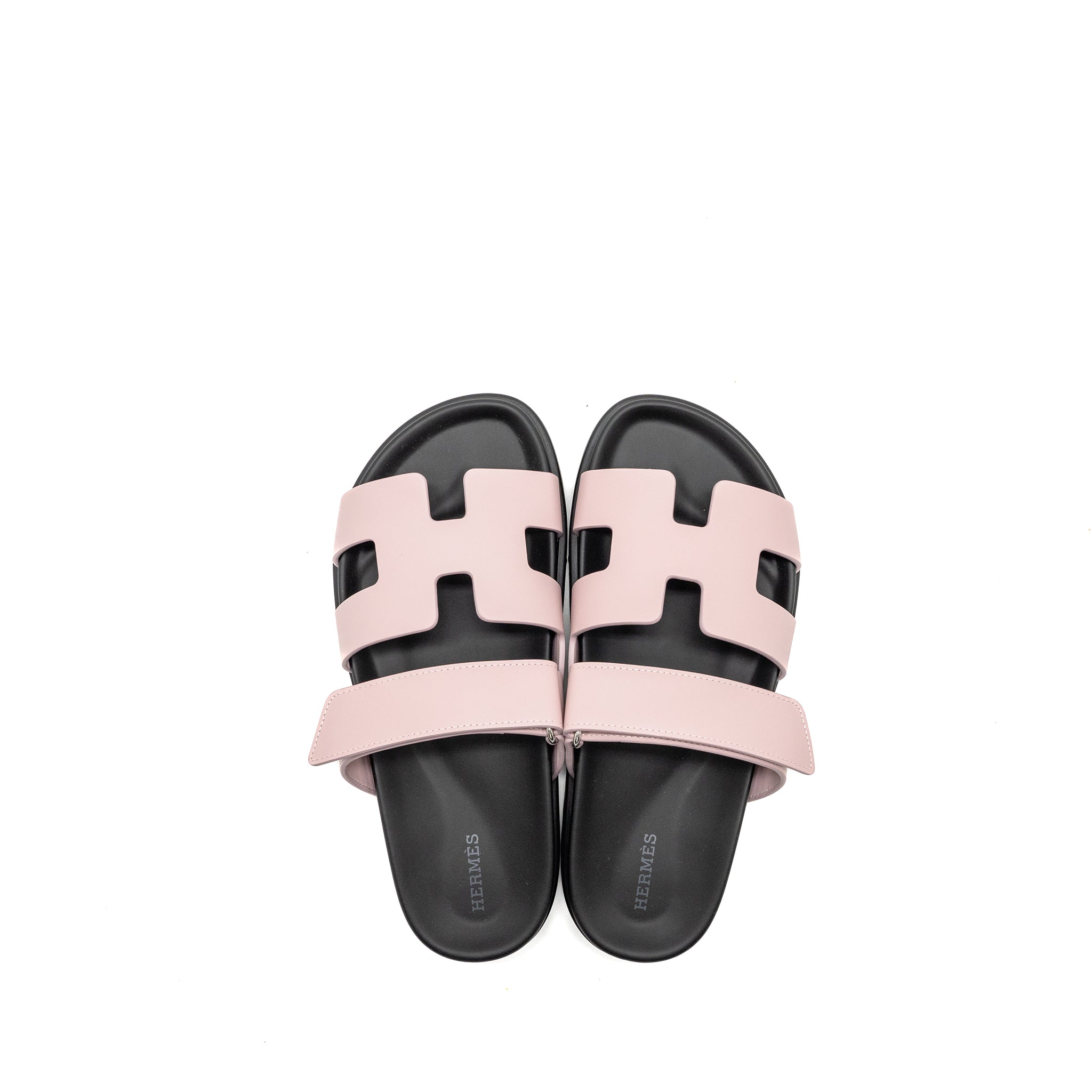 HERMES CHYPRE SANDALS CALFSKIN ROSE CANCAN