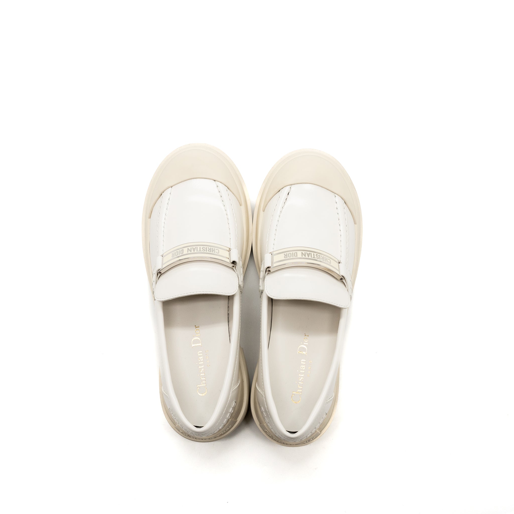 DIOR CODE LOAFER CALFSKIN WHITE SHW
