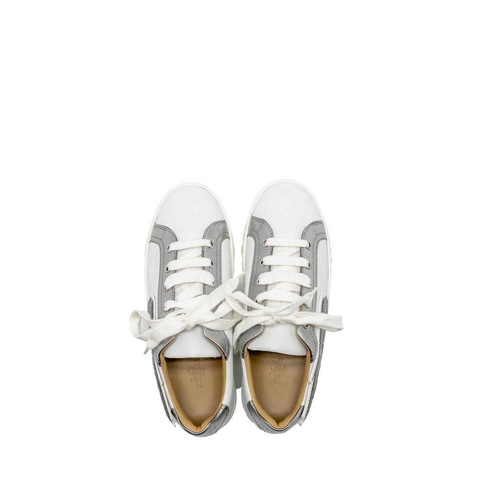 HERMES WING SNEAKERS LEATHER WHITE/SILVER SHW