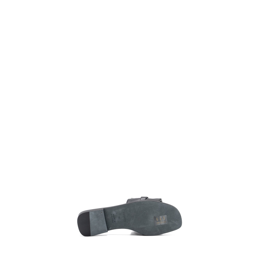 HERMES GIULIA SANDALS BLACK GHW