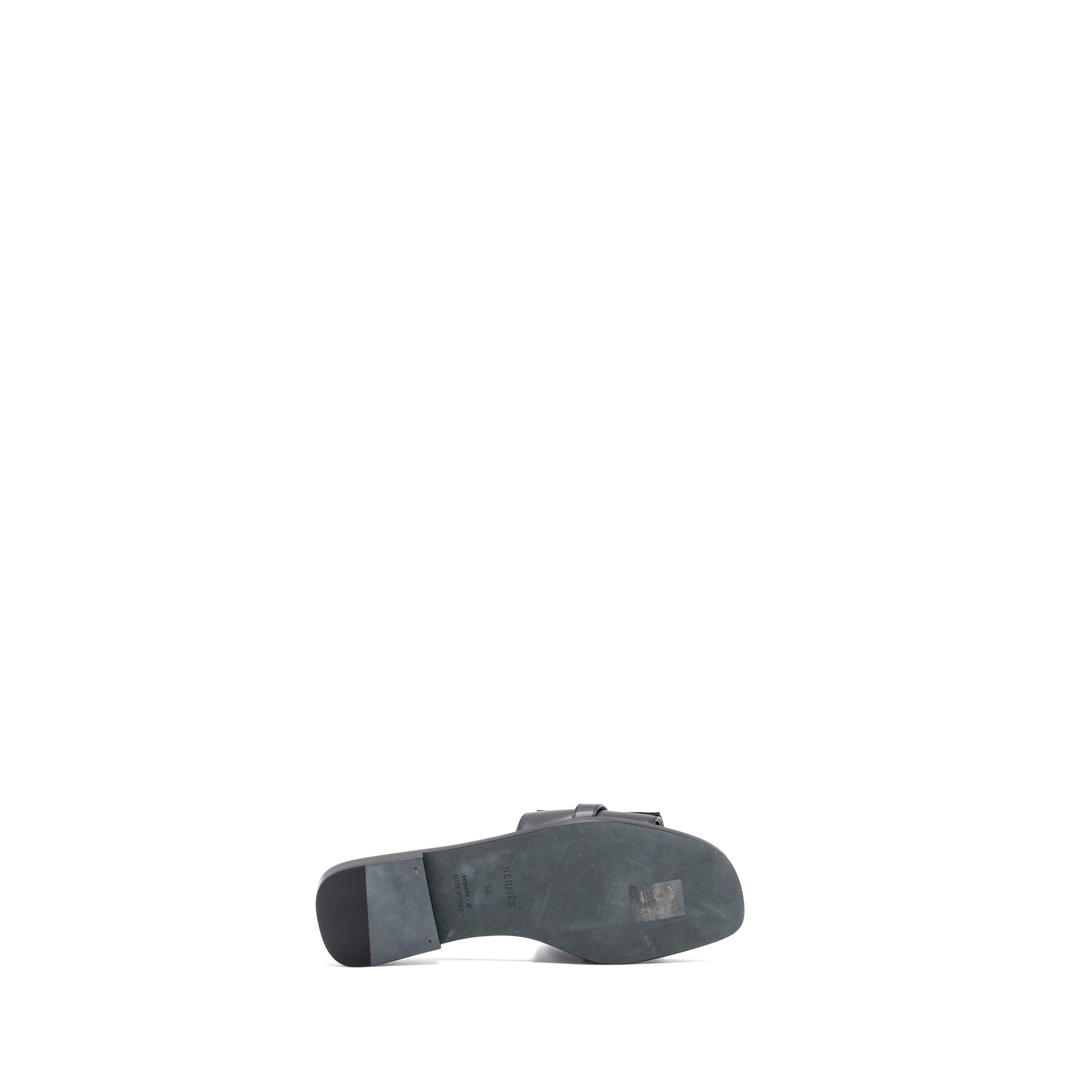 HERMES GIULIA SANDALS BLACK GHW
