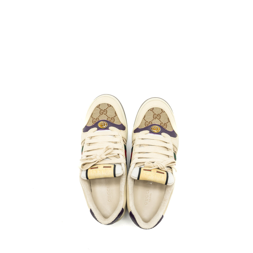 GUCCI SCREENER LEATHER TRAINER MULTICOLOUR