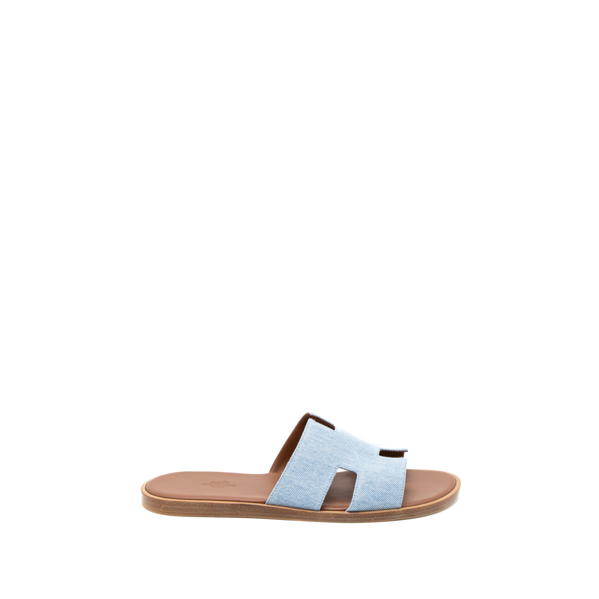 HERMES IZMIER SANDAL DENIM CLAIR