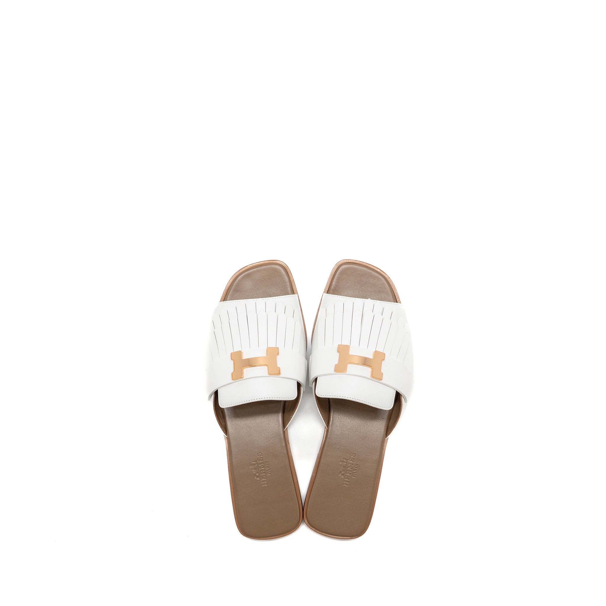 HERMES AUTEUIL SANDAL WHITE RGHW