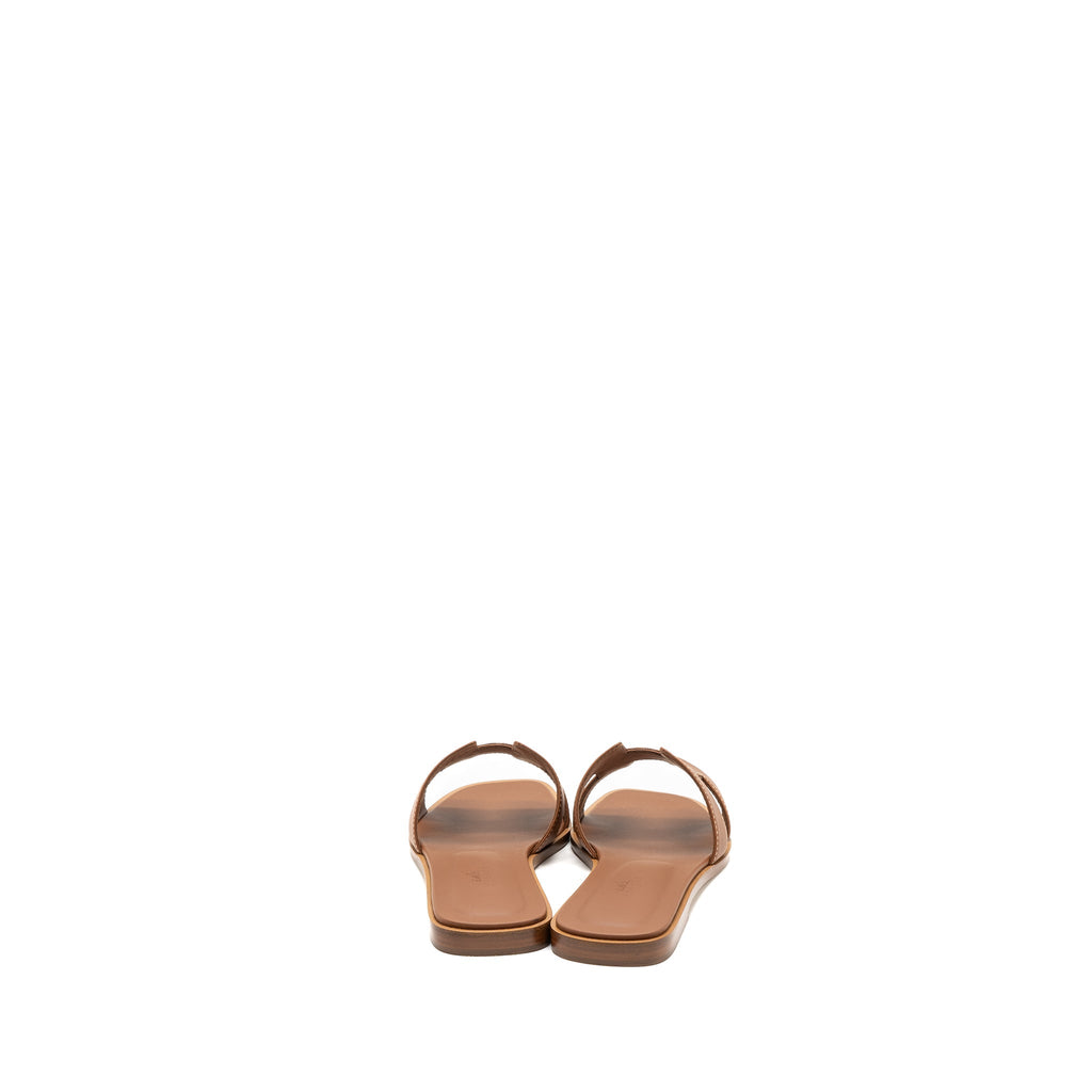 HERMES ORAN SANDALS CALFSKIN GOLD