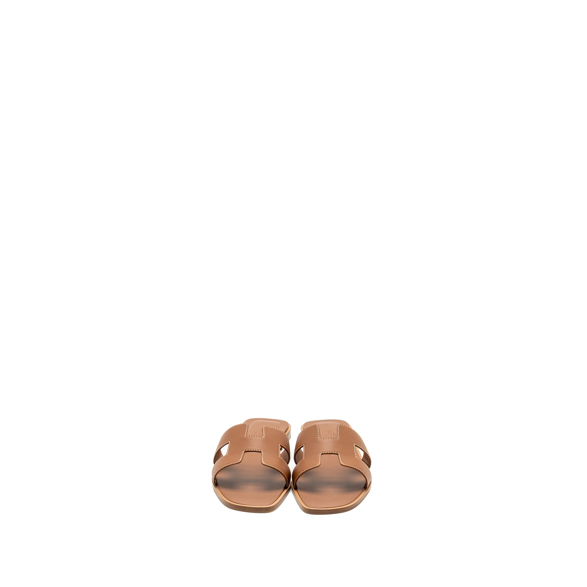 HERMES ORAN SANDALS CALFSKIN GOLD