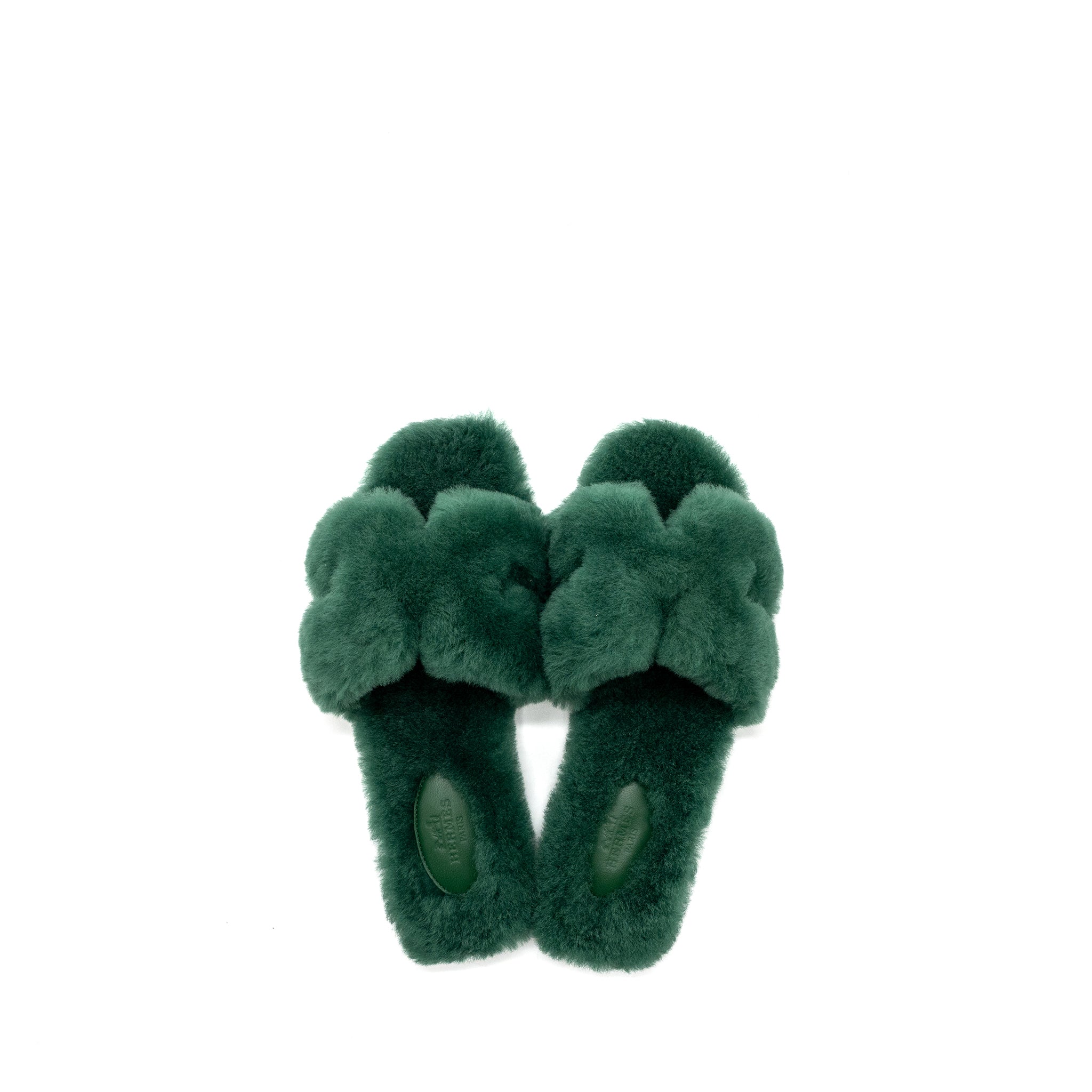 HERMES ORAN SANDAL PEAU GREEN