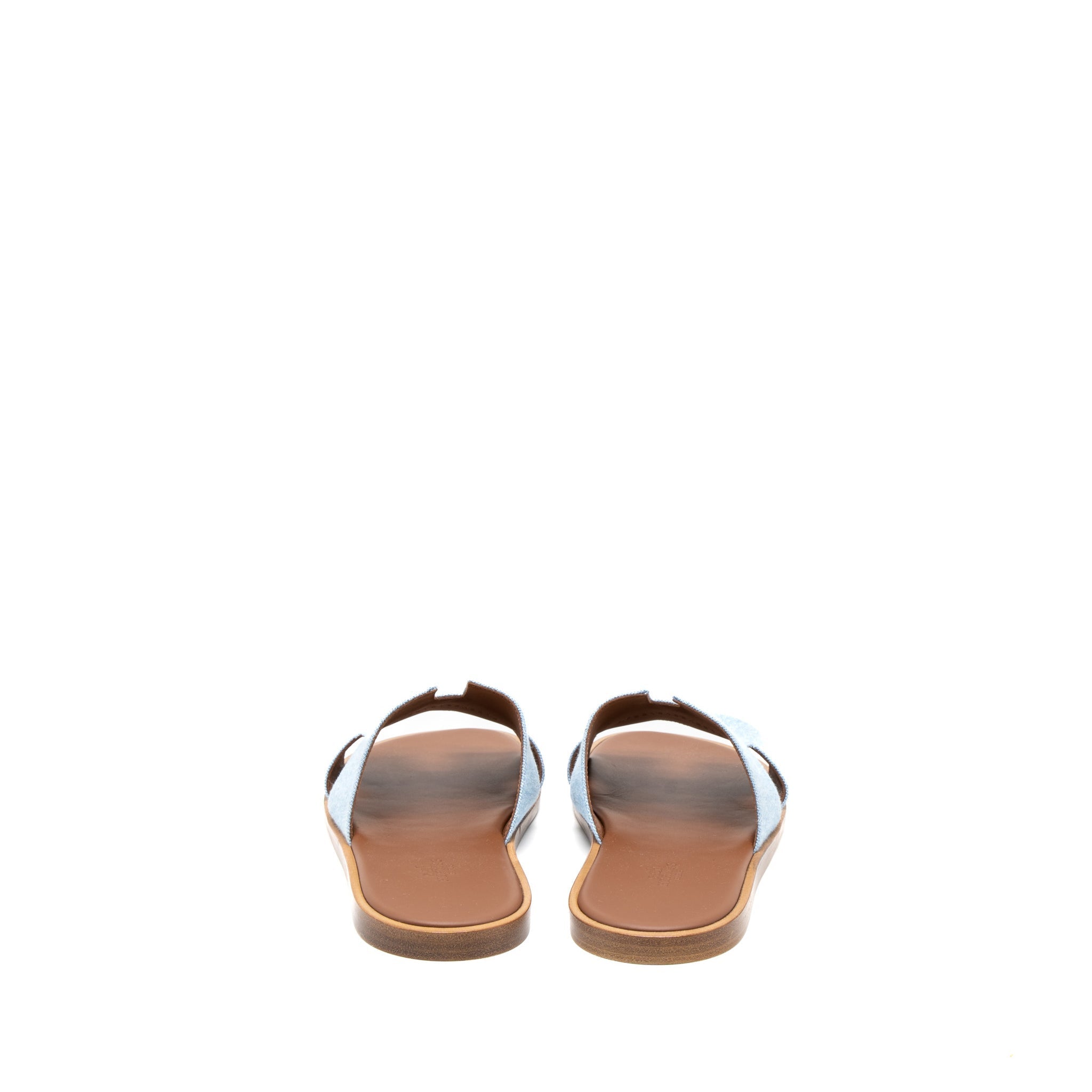 HERMES IZMIER SANDAL DENIM CLAIR