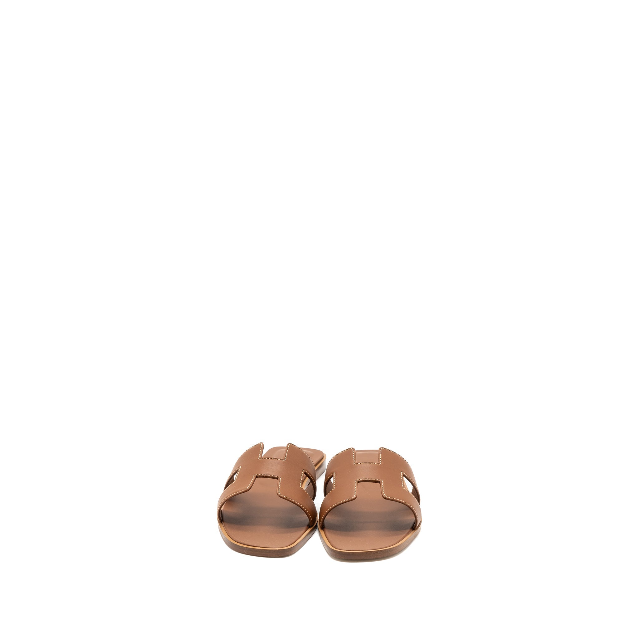 HERMES ORAN SANDALS CALFSKIN GOLD