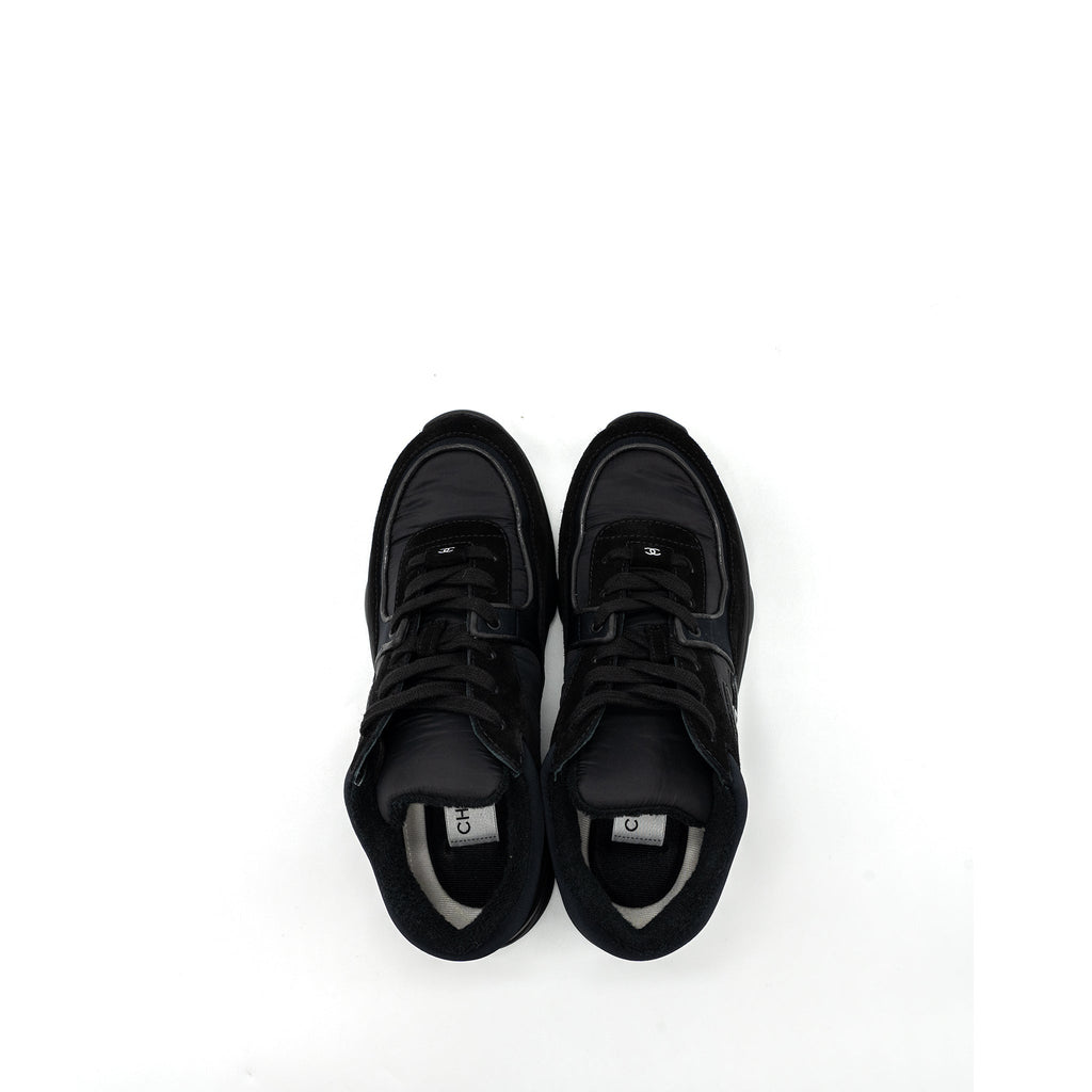 CHANEL TRAINERS/ SNEAKERS NYLON / SUEDE LEATHER BLACK
