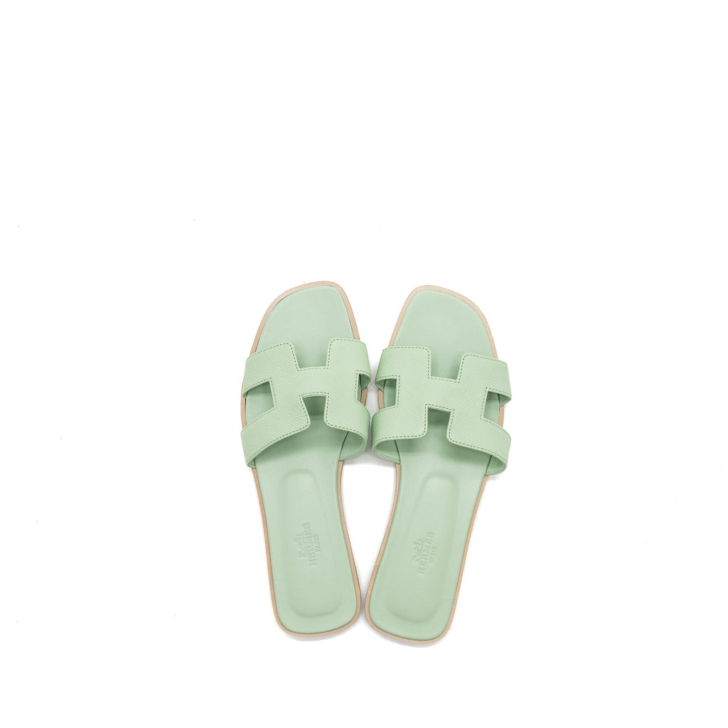HERMES ORAN SANDAL EPSOM VERT JADE
