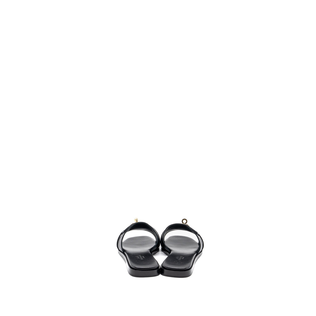 HERMES GIULIA SANDALS BLACK GHW