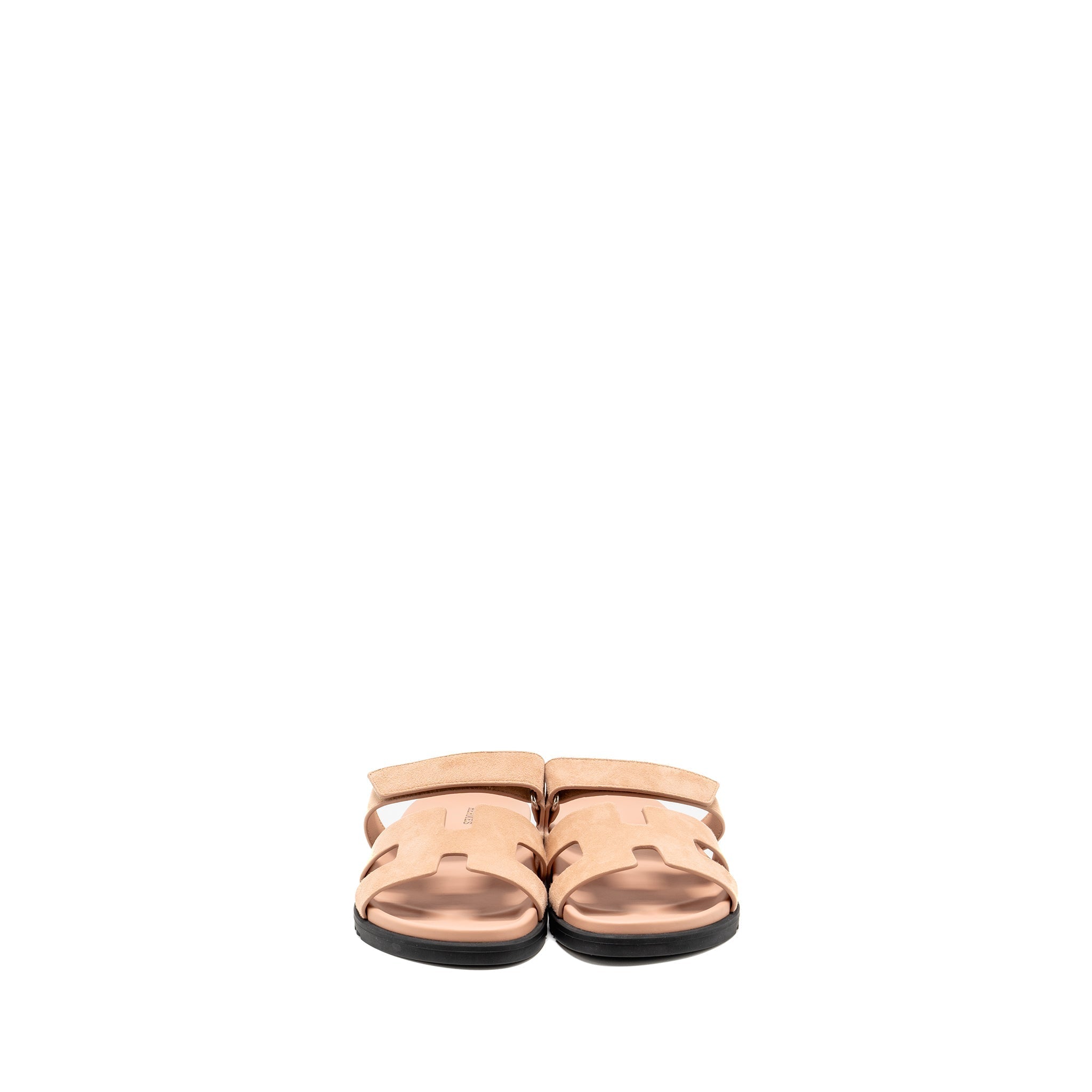 HERMES FEMME CHYPRE SANDALS CHEVRE GOATSKIN/SUEDE NUDE