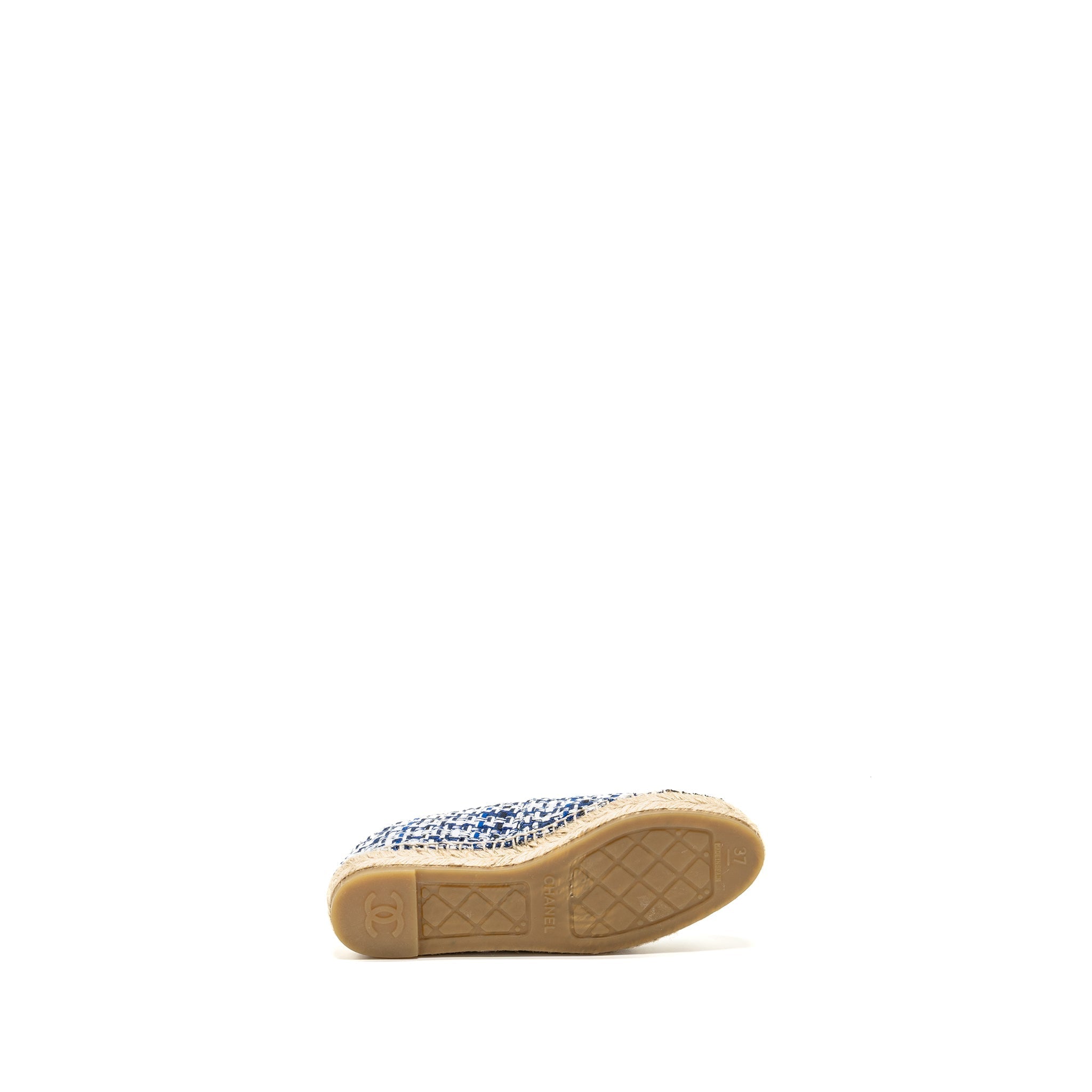 CHANEL ESPADRILLES TWEED/COTTON BLUE/MULTICOLOUR