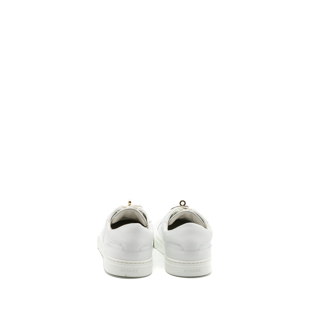 HERMES DAY SNEAKER WHITE GHW