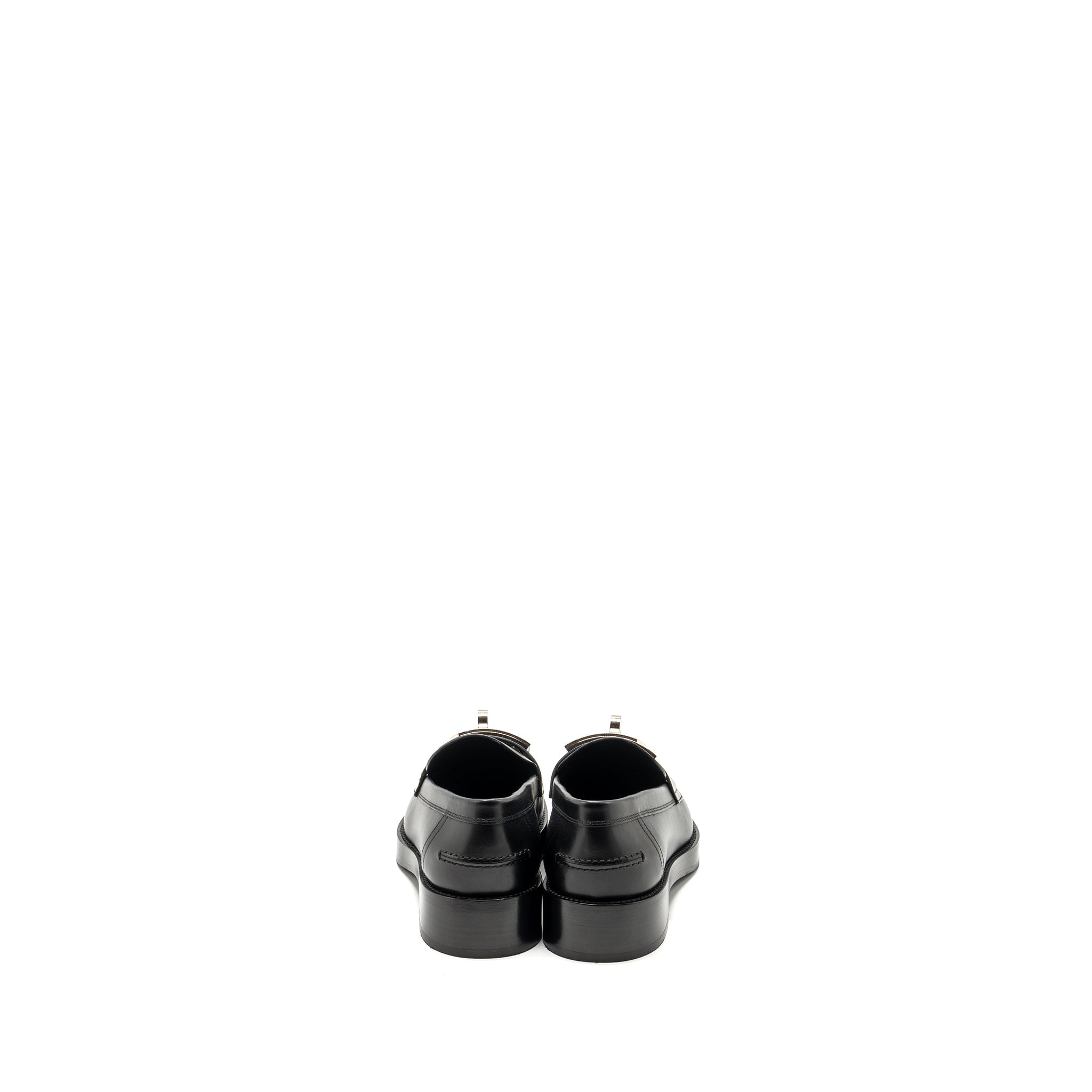 HERMES MOCASSINS HOT LOAFER CALFSKIN BLACK SHW