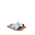HERMES IZMIER SANDAL DENIM CLAIR