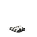 HERMES CHYPRE SANDAL CALFSKIN WHITE / BLACK