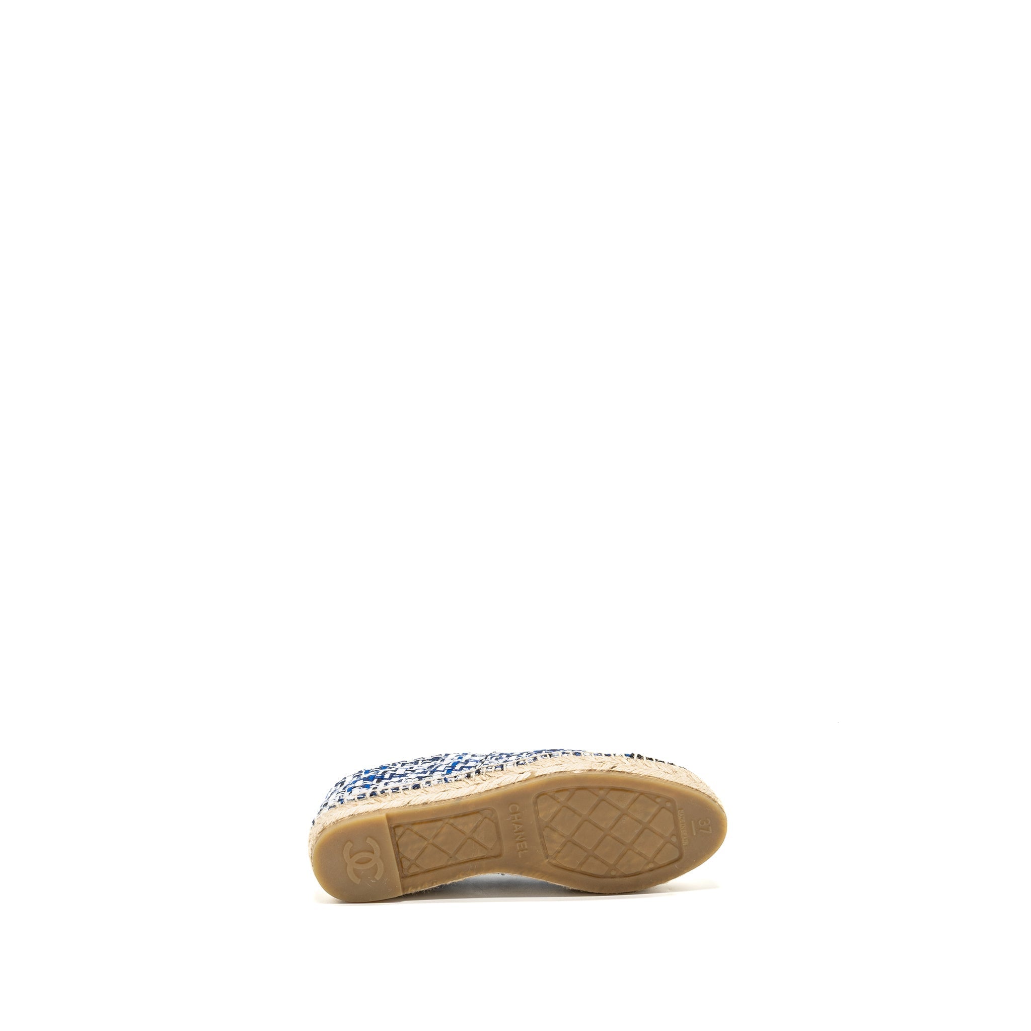 CHANEL ESPADRILLES TWEED/COTTON BLUE/MULTICOLOUR
