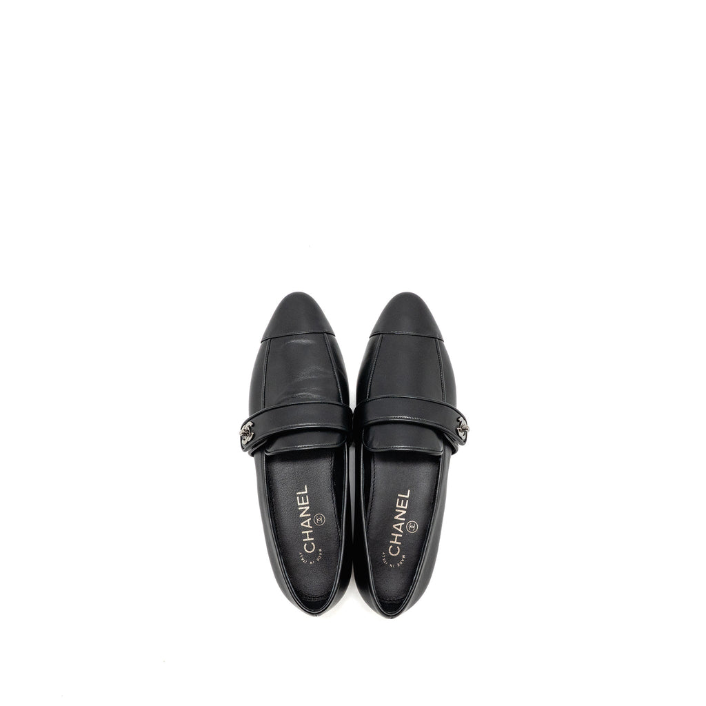 CHANEL LOAFER LAMBSKIN BLACK SHW