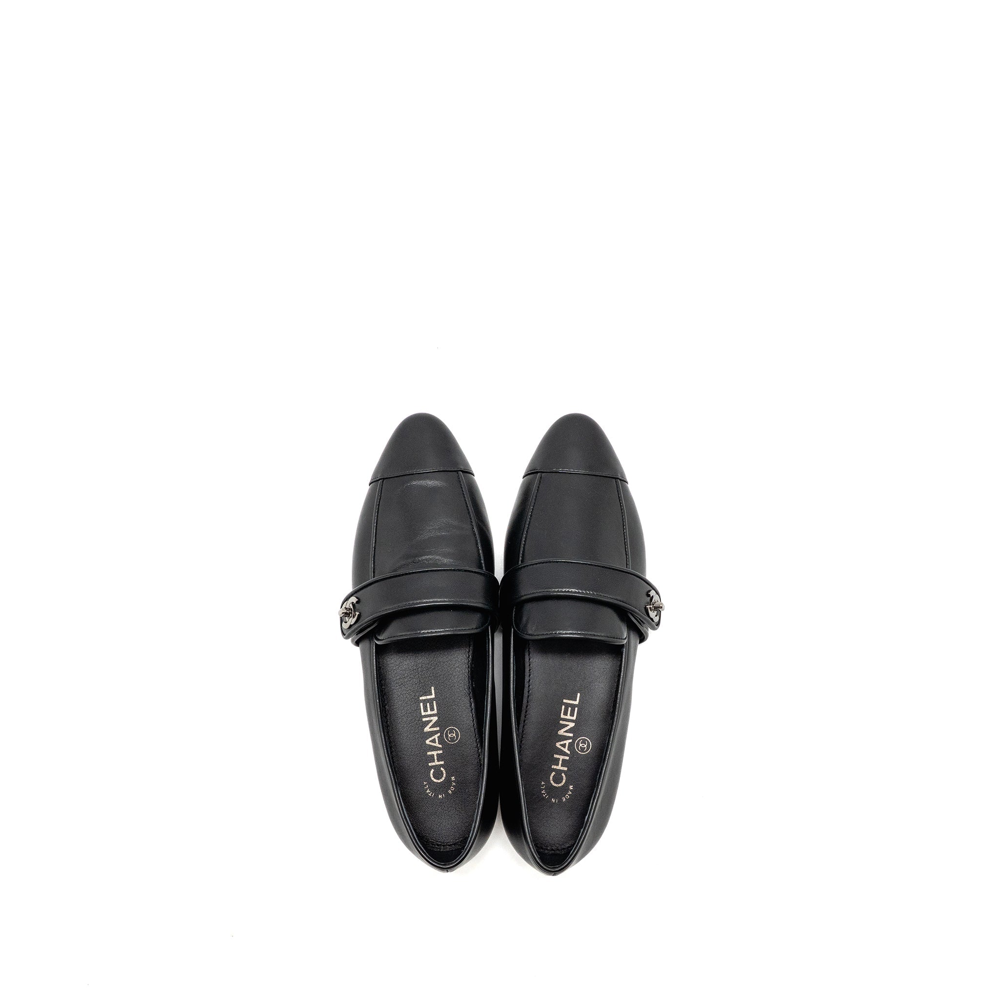 CHANEL LOAFER LAMBSKIN BLACK SHW