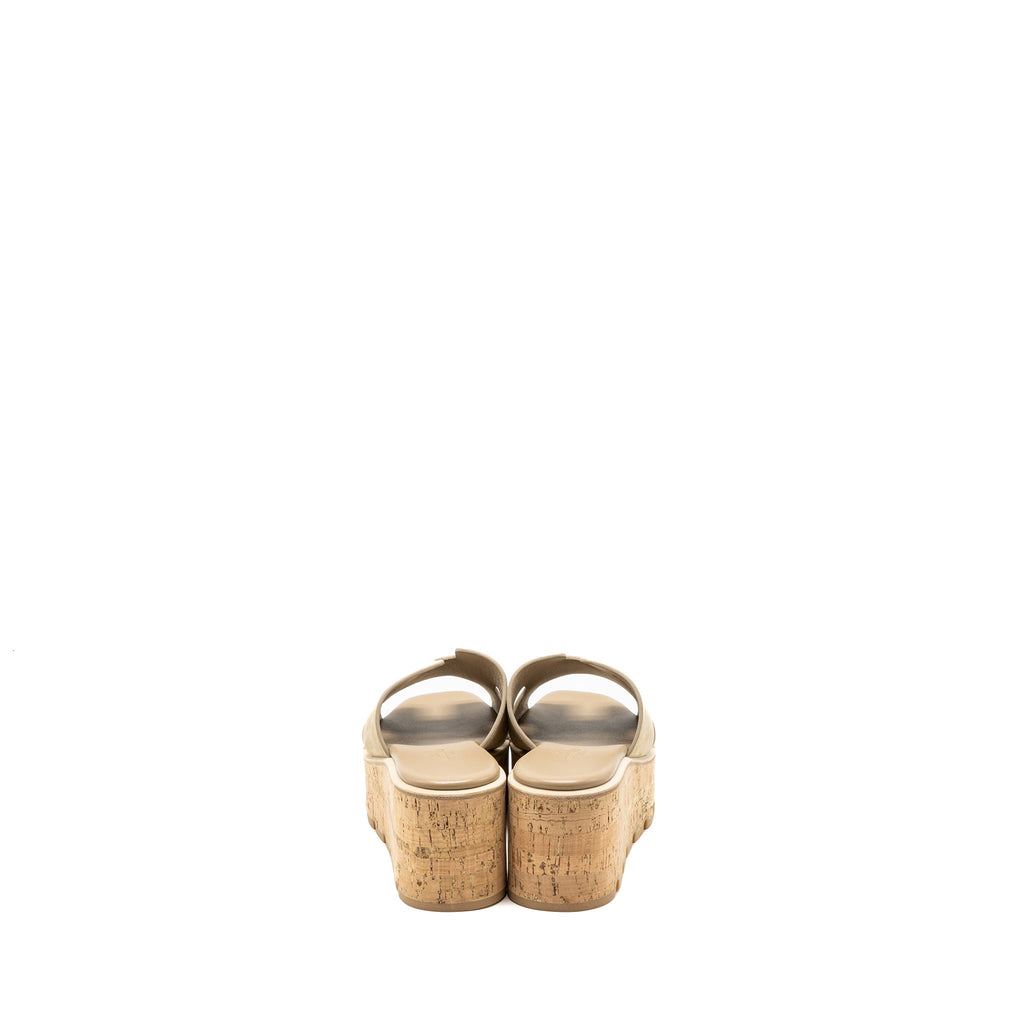 HERMES EZE SANDALS SUEDE/GOATSKIN BEIGE