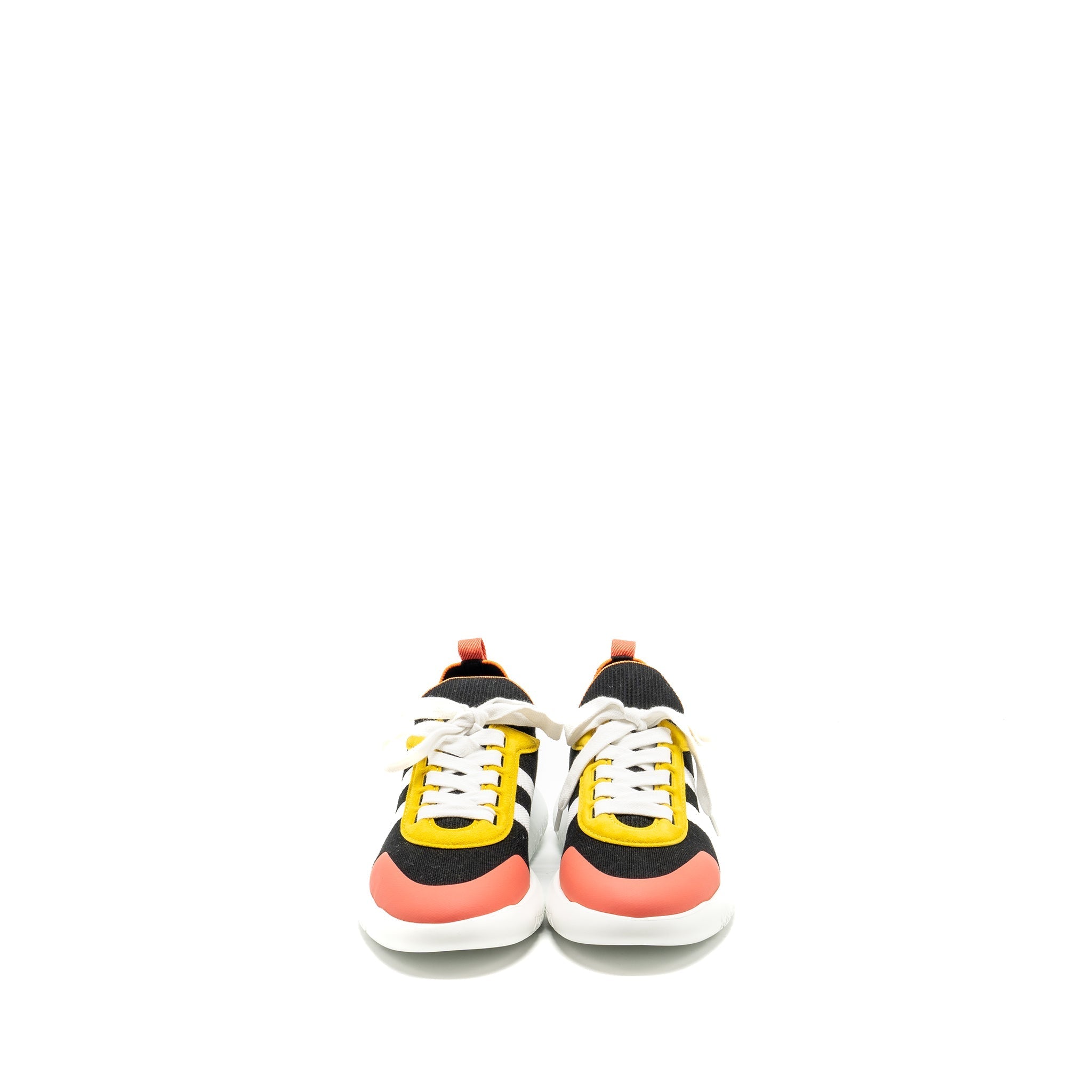 HERMES MEN CREW SNEAKER SUEDE/CHEVRE GOATSKIN BLACK/BLUE/MULTICOLOUR